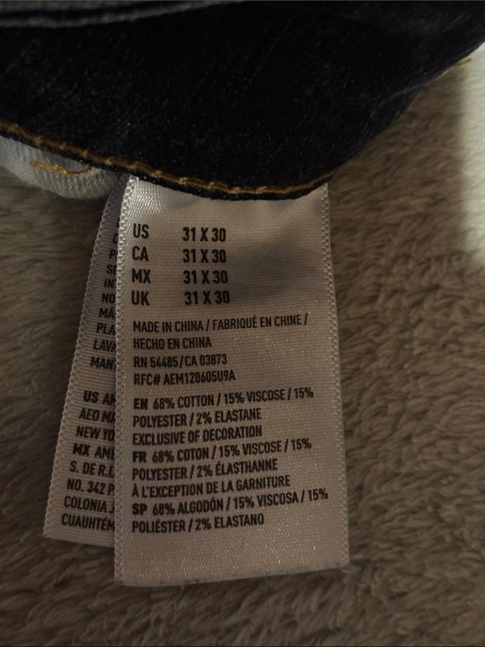 American Eagle Original Straight Jean 31x30 - Picture 5 of 5